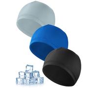 MELLIEX 3 Piezas Gorro para Hombre Mujer, Transpirable Seda Helada Running Skull Cap Multifuncional Gorro Bajo Casco para Ciclismo Moto