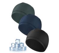 MELLIEX 3 Piezas Gorro para Hombre Mujer, Transpirable Seda Helada Running Skull Cap Multifuncional Gorro Bajo Casco para Ciclismo Moto