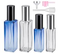 MELLIEX 4 Piezas Vidrio Atomizador Perfume Recargable Claro Pulverizador Perfume Portátil Fino Vapor Bote Perfume para Viajes Negocios Diario, 20ml