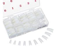 MELLIEX 500 Piezas Uñas Falsas Puntas de Uñas Artificiales Acrílico Natural Francesas Uñas Falsas con Caja para Mujeres Niñas