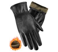 MELLIEX Guantes de Cuero para Mujer Guantes de Piel Pantalla Táctil Guantes Cálidos de Invierno con Forrado Suave