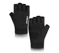 MELLIEX Guantes Sin Dedos De Punto Cálidos Para El Invierno - Guantes De Trabajo Negro