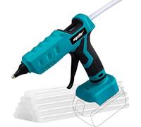 Mellif Pistola de pegamento caliente inalámbrica 100W para batería Makita 18V L - Alimentada por batería Li-ion - Palos de 11mm (herramienta desnuda, sin batería, sin cargador), Azul (MG18-DW)