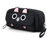 MELLIFLURORA Estuche para lápices, estuche estético de gran capacidad, bolsas para bolígrafos de gato 3D, organizador de papelería de oficina, bonita caja de lápices para adolescentes, niñas, niños y