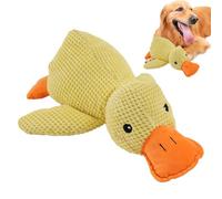 Mellow Dog Calming Duck - Juguete de sonido de felpa suave con carbón de carneo para la relajación y la comodidad del cachorro, accesorio de almohada interior | Diseño de animales de peluche duradero