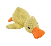 Mellow Dog - Pato calmante para perros, almohada calmante para cachorros, juguete chirriante de pato para perro, juguete con sonido de quacking para interiores
