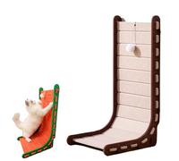 Mellowkin Cat Scratcher, 2025 Vertical Felt Cat Scratchers, Wear-Resistant Non-Shedding, L Type, Triangular (Brown,L)