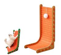 Mellowkin Cat Scratcher, 2025 Vertical Felt Cat Scratchers, Wear-Resistant Non-Shedding, L Type, Triangular (Orange,S)