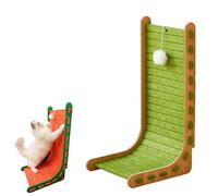 Mellowkin Cat Scratcher, 2025 Vertical Felt Cat Scratchers, Wear-Resistant Non-Shedding, L Type, Triangular (Green,S)
