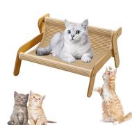 Mellowkin Cat Scratcher Couch, 2-In-1 Cat Scratch Lounge Couch Sofa with Durable Sisal Surface, Ergonomic Scratcher Bed for Indoor Pets to Relax, Play & Protect Furniture (Style A)
