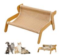 Mellowkin Cat Scratcher Couch, 2-in-1 Cat Scratch Pad and Lounger, Sisal Cat Chair with High Load Capacity, Pet Wavy Rocker, Summer Breathable Fabric for Large Cats (B)