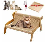 Mellowkin Cat Scratcher Couch,Pet Wavy Rocker,2-In-1 Cat Scratch Pad and Lounger,Wear Resistant Scratching Sisal Chair,with Replacement Pads (A Style(with Replacement Mattress), SIZE-1106)