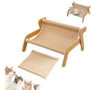 Mellowkin Cat Scratcher Couch, The Claw Lounge, Cat-Friendly Durable Scratcher and Lounger, 2-in-1 Cat Scratch Pad and Lounge, Summer Breathable Fabric (Linen + Cooling Mat)