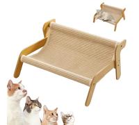 Mellowkin Cat Scratcher Couch, The Claw Lounge, Cat-Friendly Durable Scratcher and Lounger, 2-in-1 Cat Scratch Pad and Lounge, Summer Breathable Fabric (Linen)