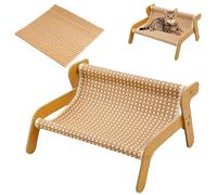 Mellowkin Cat Scratcher Couch, Upgrade and Enlarge 2-in-1 Cat Scratch Pad and Lounger, Mellowkin Cats Scratcher Bed with High Load Capacity for Indoor Cats with Replacement Pads (Summer Mat)