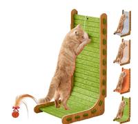 Mellowkin Cat Scratcher Felt, Mellowkin Vertical Felt Cat Scratcher, 3 in 1 Ramp Triangular Vertical Felts Cats Board and L Type Cats Scratching (Green)