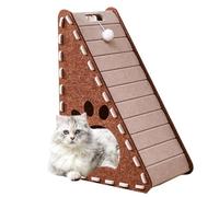Mellowkin Cat Scratcher, Fun Sisal Cat Scratcher Felt Mat for Indoor Cats Adults, L Type Cats Scratching Pads Durable Easy to Clean and No Mess (Beige,Triangle)