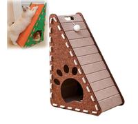Mellowkin Cat Scratcher, Mellowkin Cat Scratcher Felt, Triangular Vertical Integrated Scratching Board with Cat Bed, Felt Material, Wear-Resistant and Non-Shedding Cat Toy (Style D)