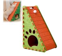 Mellowkin Cat Scratcher, Mellowkin Cat Scratcher Felt, Triangular Vertical Integrated Scratching Board with Cat Bed, Felt Material, Wear-Resistant and Non-Shedding Cat Toy (Style C)