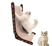 Mellowkin Cat Scratching Board Felt Vertical, Vertical Felt Cat Scratcher, Mellowkin Cat Scratcher, L Type Scratching Pads Durable Easy to Clean and No Mess (L Coffee Brown)