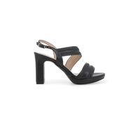 Melluso J648Z Nero Scarpe Donna Sandalo Ecopelle + Glitter Tacco Plateaux Fascia trasversale 36