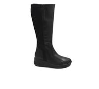 Melluso R25647 254547 negro bota mujer cuero cremallera cuña elástico, Negro , 38 EU