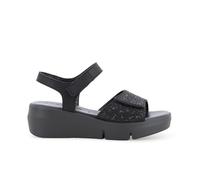 Melluso Sandalo Donna Comodo con Velcro in camoscio Nero r80439q 37