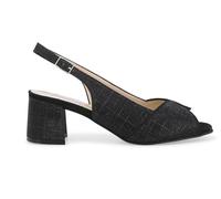 Melluso Sandalo Donna Comodo Elegante in Tessuto Nero s634z 39