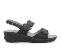 Melluso Sandalo Donna Comodo in similpelle Nero k95232q 36