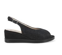 Melluso Sandalo Donna Comodo in Tessuto Nero r80335z 41