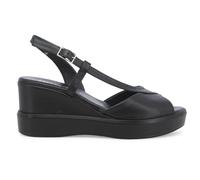 Melluso Sandalo Donna con Zeppa Comoda in Pelle Nero r80547q 42
