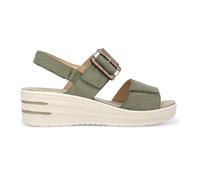Melluso Sandalo in camoscio Verde con Zeppa e Maxi Fibbia 019227q 39