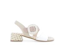 Melluso Sandalo in Pelle Bicolore con Tacco Largo a Motivo geometrico k35572 42
