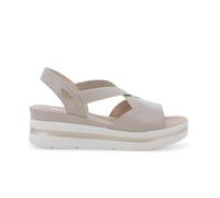 Melluso Sandalo Sportivo con Zeppa Platform e fasce elastiche Beige 019243q 38