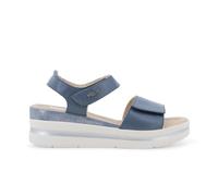 Melluso Sandalo Sportivo in Pelle BLU Jeans con Zeppa 019185q 38