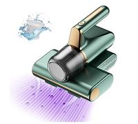 MELLYD Aspirador Colchones Y Sofas, Elimina El 99,9% De AléRgenos Y áCaros del Polvo Maquina Limpiar Sofa VibracióN De Alta Frecuencia, IluminacióN Ultravioleta Limpiador De Colchones,Green