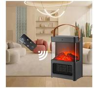 MELLYD Estufa Gas Imitacion LeñA Tres Segundos De Calentamiento RáPido, Tres Niveles De Ajuste, Chimeneas A Gas, con Control Remoto Estufas De LeñA Interior