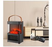 MELLYD Estufa Gas Imitacion LeñA Tres Segundos De Calentamiento RáPido, Tres Niveles De Ajuste, Chimeneas, con Control Remoto Calefactor Electrico Imitacion Chimenea