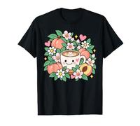 Melocotón Flor Café Floral Acogedor Café Amante Camiseta gráfica económica