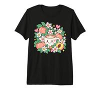 Melocotón Flor Café Floral Acogedor Café Amante Camiseta Premium