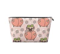 Melocotón Perro Rosa, Bolsa de artículos de tocador Bolsa de Maquillaje Bolsa de cosméticos Bolsa de artículos de tocador de Viaje portátil