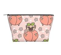 Melocotón Perro Rosa, Bolsa de artículos de tocador Bolsa de Maquillaje Bolsa de cosméticos Bolsa de artículos de tocador de Viaje portátil
