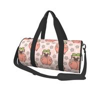 Melocotón Perro Rosa, Bolsa de Viaje de Gran Capacidad, Bolso Redondo, Bolsa de Viaje Deportiva, Bolsa de Mano, Bolsa de Fitness