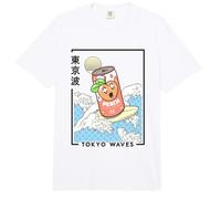 Melocotón Soda Surfing Japonés Olas Niños Kawaii Estética Comfort Colors Adult Heavyweight T-Shirt