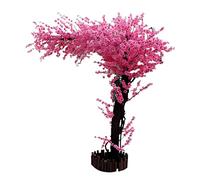 Melocotonero artificial, árbol de flor de durazno simulada, árbol de flor de durazno artificial grande para suelo, árbol de los deseos con flor de durazno artificial,B:6.56 * 6.56ft