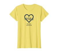 Melodía del Latido del corazón de los Amantes de la música para m Camiseta, Mujer, Limón, 3XL