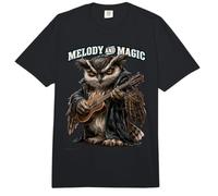 Melodía y Búho Mágico Tocando Guitarra Música Comfort Colors Adult Heavyweight T-Shirt