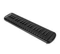 Melodica 37 teclas, Melodica estilo piano con pegatinas para llaves Boquillas dobles Tubos Bolsa de transporte Regalo para niños Principiantes Adultos(Negro)