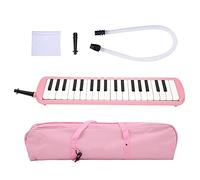 Melodica 37 teclas teclado Melodica instrumento musical de viento para entrenamiento profesional principiante con fácil instalación(Rosa)