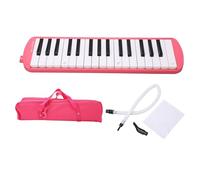 Melodica de 32 Teclas, Instrumento Mel¨®dica de Boquilla con Estuche de Transporte, Instrumento de Educaci¨®n Musical para Principiantes, Pr¨¢ctica de Ni?os y Adultos (Rosa)
